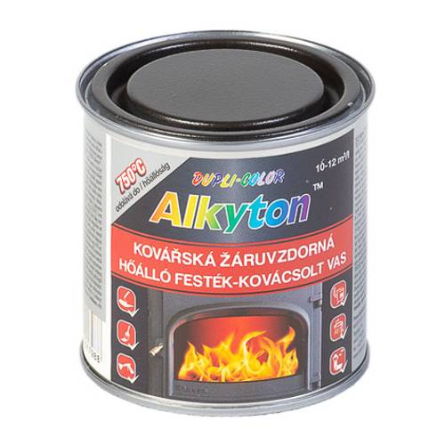 Zväčšený obrázok ku produktu Žiaruvzdorná farba ALKYTON čierna, 250 ml