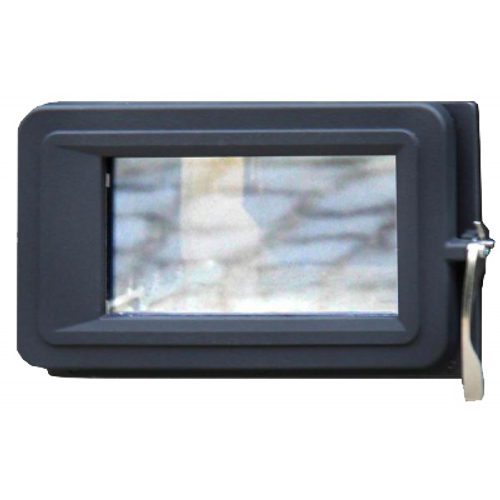 Zväčšený obrázok ku produktu Liatinové dvierka prikladacie so sklom FILEX-H 360x125