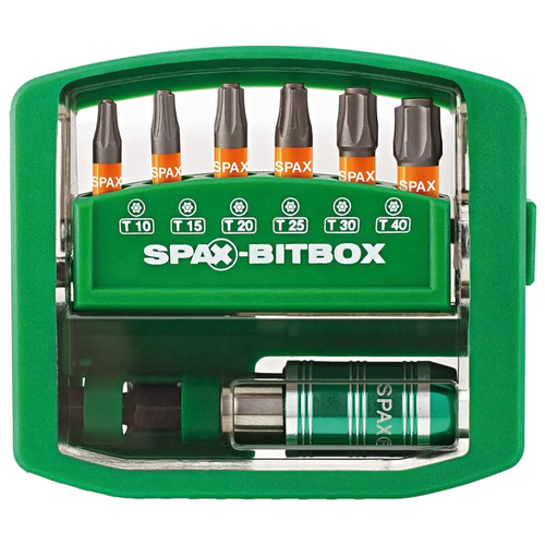 Zväčšený obrázok ku produktu Bit box 6x SPAX T-STAR plus 25mm 1x držiak bitov 60mm