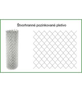Obrázok ku produktu Štvorhranné pletivo pletené pozinkované, výška 1800 mm, veľkosť oka 60x60 mm, hrúbka drôtu 2,0 mm, balík 25 m