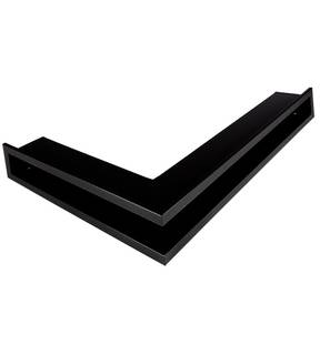 Obrázok ku produktu Krbová mriežka otvorená rohová 60x40x6, ľavá, čierna matná