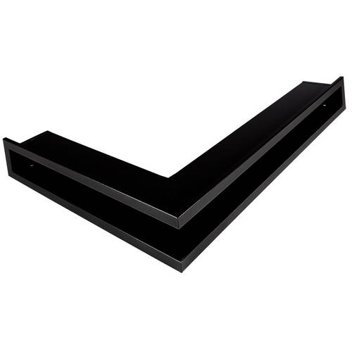 Zväčšený obrázok ku produktu Krbová mriežka otvorená rohová 80x40x6, ľavá, čierna matná
