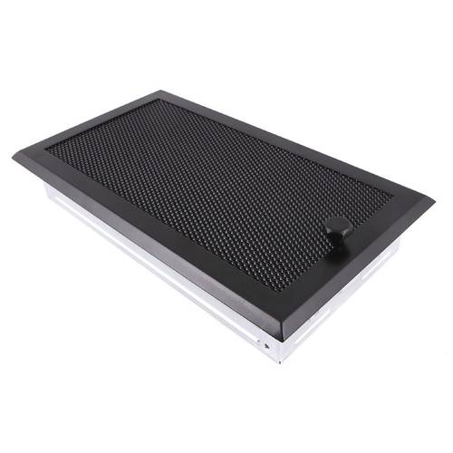 Zväčšený obrázok ku produktu Krbová mriežka 16x32 so žalúziou, čierna matná