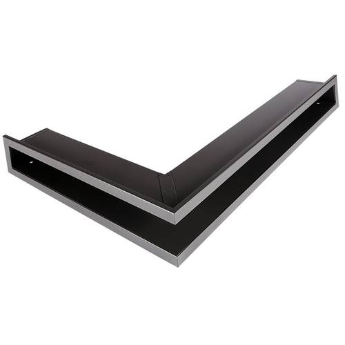 Zväčšený obrázok ku produktu Krbová mriežka otvorená rohová 60x40x6, ľavá, grafit