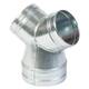 Obrázok ku produktu Y - kus redukcia 125 mm/2x100 mm, 90°, Zn