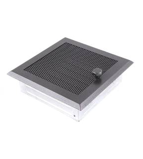 Obrázok ku produktu Krbová mriežka 16x16 so žalúziou, grafit