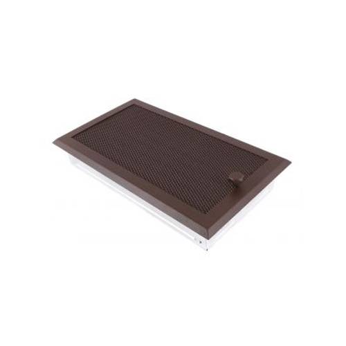 Zväčšený obrázok ku produktu Krbová mriežka 16x32 so žalúziou, hnedá brokát