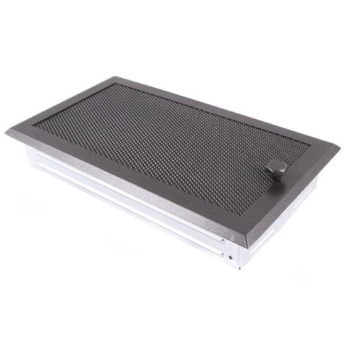 Zväčšený obrázok ku produktu Krbová mriežka 16x32 so žalúziou, grafit