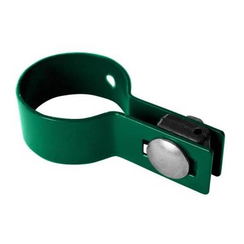 Zväčšený obrázok ku produktu Príchytka panelu na okrúhly stĺpik priemer 48 mm, koncová, 5 mm, RAL 6005