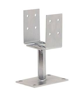 Obrázok ku produktu Pätka U 80-160/4 na platničke nastaviteľná výška 120-180 Zn