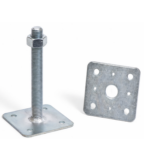 Obrázok ku produktu Pätka 80/80 - M16x160/4 s vrchnou voľnou doskou 80x80 Zn