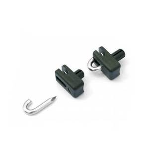 Obrázok ku produktu Príchytka na napínací drôt + klinec, čierna RAL 9011