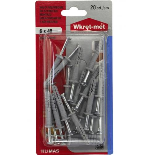 Zväčšený obrázok ku produktu Blister SMK 6x80 hmoždinky natĺkacie HH 11ks