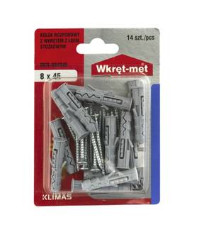 Obrázok ku produktu Blister KR 6x30 hmoždinka + UVZH 3,5x35 22ks