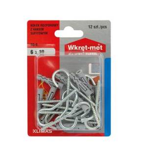 Obrázok ku produktu Blister BS 8 hmoždinka + hák C 7ks