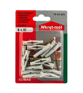 Obrázok ku produktu Blister RU 6x45 hmoždinka + UVZH 14ks