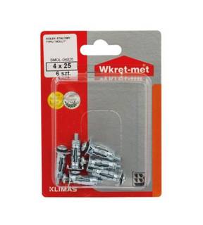 Obrázok ku produktu Blister MOL M4x45 hmoždinka kovová do sadrokartónu 5ks