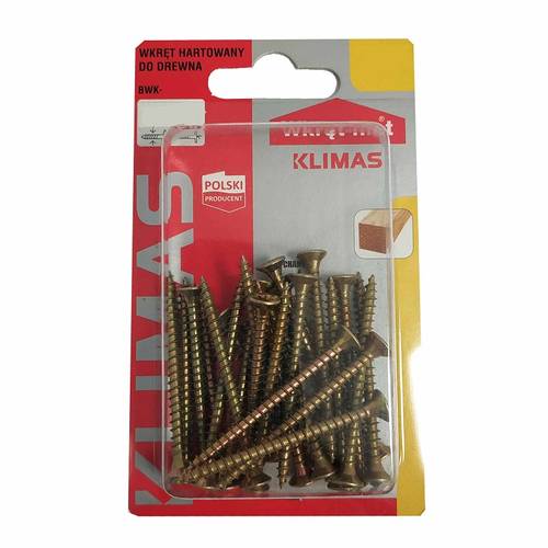 Zväčšený obrázok ku produktu Blister WK 3,5x40 skrutka do dreva ZH PZ žltý Zn 30ks