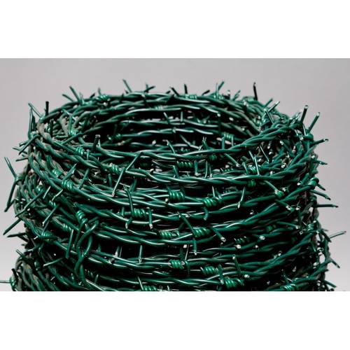 Zväčšený obrázok ku produktu Drôt ostnatý 2,5/2,0 mm, balík 100 m, PVC, RAL 6005