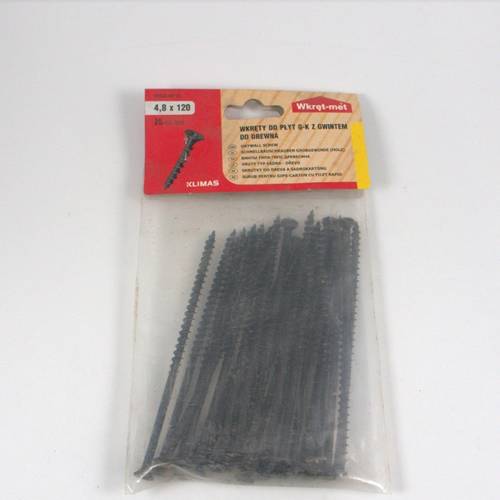Zväčšený obrázok ku produktu Skrutka 4,8x120 KMGD sadrokartón/drevo 25ks polybag