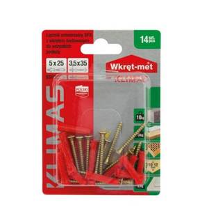 Obrázok ku produktu Blister SFXP 5x25 hmoždinka UNI nylon + UV ZH 14ks