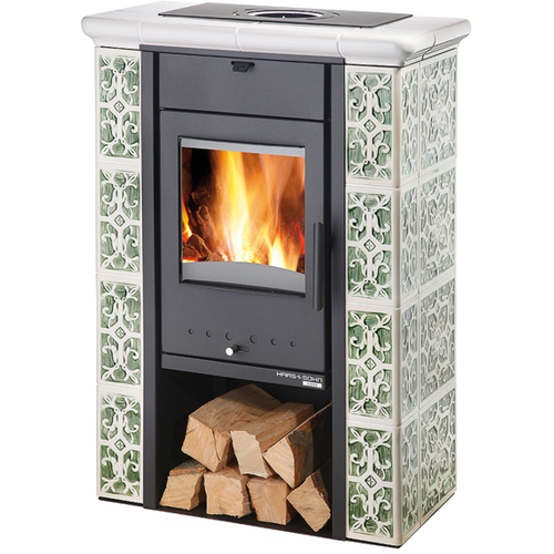 Zväčšený obrázok ku produktu Krbové kachle Čičmany, slonová kosť/oliva, HAAS+SOHN HOME
