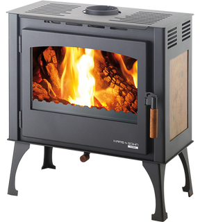 Obrázok ku produktu Krbové kachle Foresta, čierna/dlažba dekor drevo, HAAS+SOHN HOME