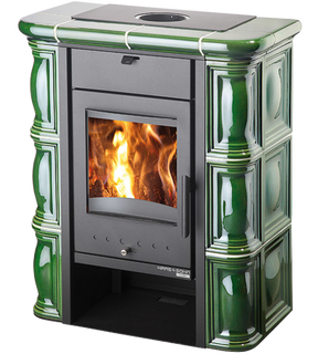 Obrázok ku produktu Krbové kachle Treviso mini, zelené kachle, HAAS+SOHN HOME