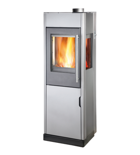 Obrázok ku produktu Krbové kachle Eiffel, 3-stranné presklenie, dekoratívne sklo, čierna/šedá, HAAS+SOHN