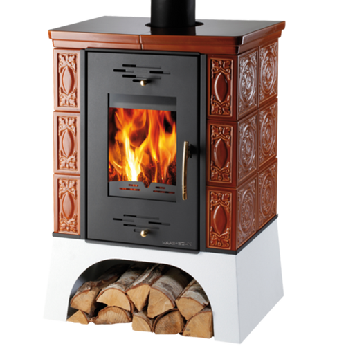 Zväčšený obrázok ku produktu Krbové kachle Empoli, čierna/karamel, HAAS+SOHN HOME