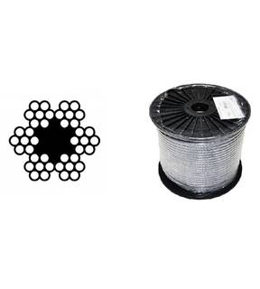 Obrázok ku produktu Lano 7 (6x7M-FC) DIN 3055 Fe/Zn