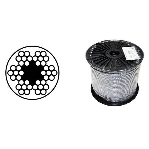 Zväčšený obrázok ku produktu Lano 8/10 (6x7M-FC) DIN 3055 Fe/Zn/PVC