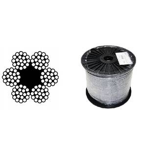 Obrázok ku produktu Lano 12 (6x19M-FC) DIN 3060 Fe/TZn