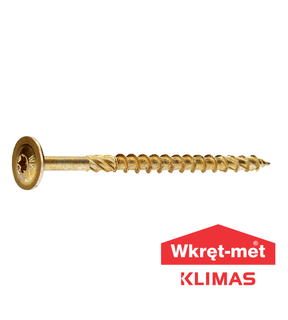 Obrázok ku produktu Konštrukčný vrut 8x400/80 TMT/WKCP tanierová hlava TX40 žltý Zn+vosk