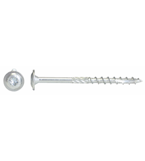 Obrázok ku produktu Konštrukčný vrut 6x80 TMT tanierová hlava TX30 biely Zn-CR3-8µm