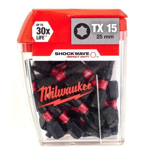 Zväčšený obrázok ku produktu Skrutkovacie bity TX15 25mm SHOCKWAVE /TICTAC 10ks/