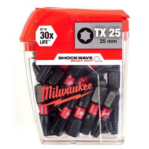Zväčšený obrázok ku produktu Skrutkovacie bity TX25 25mm SHOCKWAVE /TICTAC/