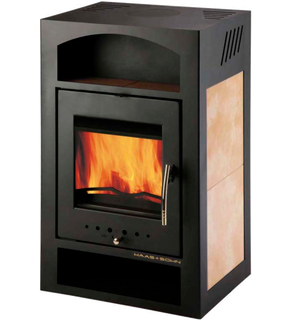 Obrázok ku produktu Krbové kachle Adria mini II, čierna/béžová dlažba, HAAS+SOHN HOME