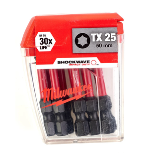 Obrázok ku produktu Skrutkovacie bity TX25 50mm SHOCKWAVE /TICTAC 10ks/