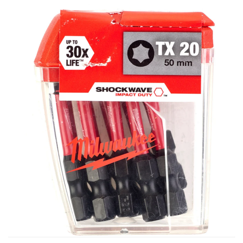 Zväčšený obrázok ku produktu Skrutkovacie bity TX20 50mm SHOCKWAVE /TICTAC 10ks/
