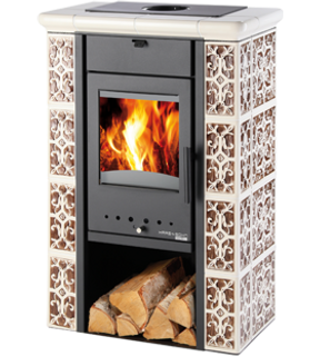 Obrázok ku produktu Krbové kachle Čičmany, slonová kosť/hnedá, HAAS+SOHN HOME