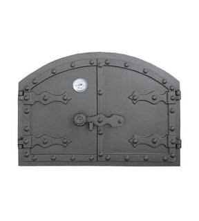 Obrázok ku produktu Liatinové udiarenské dvierka 525x355 s teplomerom