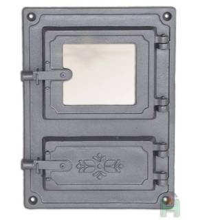 Obrázok ku produktu Liatinové dvierka kuchynské so sklom 375x275 DPK8