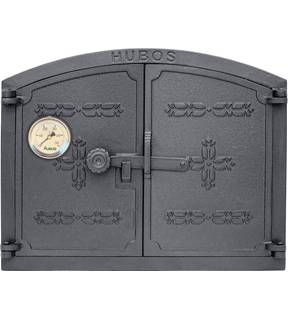 Obrázok ku produktu Liatinové dvierka udiarenské 445x350 Klos T s teplomerom