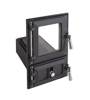 Obrázok ku produktu Ohnisko s presklenými dvierkami a chromovanými úchytmi