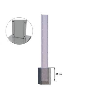 Obrázok ku produktu Stĺpik 2D Praktik 2000/190 mm do betónu, Zn/galfan