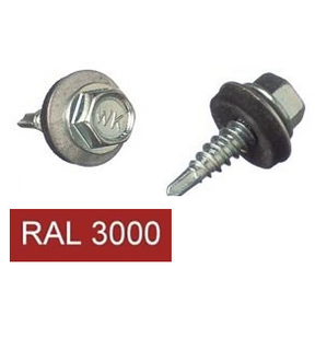 Obrázok ku produktu Skrutka 4,8x19 red. vrt. WSBP RAL 3000 zošívačka ohnivo červená