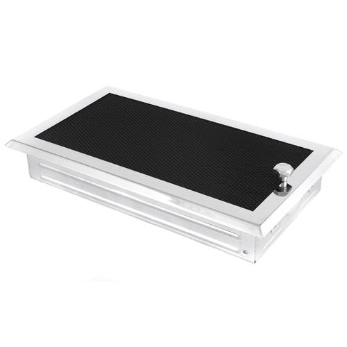 Zväčšený obrázok ku produktu Krbová mriežka 16x32 so žalúziou, chróm lesklý