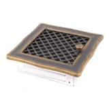 Obrázok ku produktu Krbová mriežka DECO 16x16 so žalúziou, zlatá patina