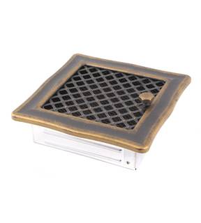 Obrázok ku produktu Krbová mriežka DECO 16x16 so žalúziou, zlatá patina